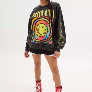 Nirvana Smile Overdyed Sweatshirt